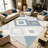 Blue Geometric Diamond carpet-easy to clean, machine-washable, soft and comfortable; suitable for door mats, kitchens, living rooms, bedrooms, corridors, and laundry areas. Easy to clean, durable carpet for home decoration.-129469543