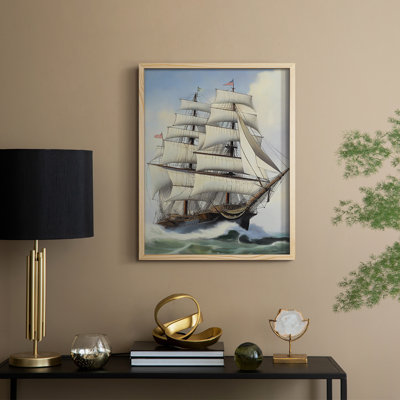 NAUTICAL Series Lxxi, reproduction encadrée - bois massif
