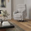 Fauteuil relevable moelleux en tissu colombe Lucie