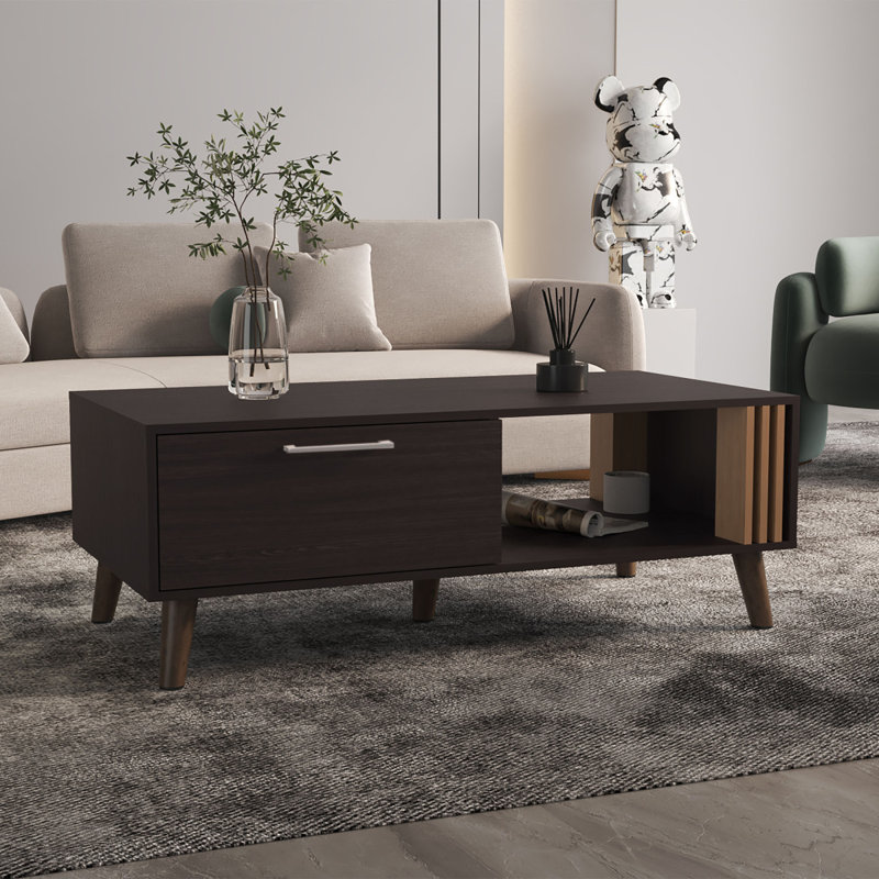 Table basse, 1 porte, 1 tablette