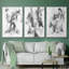 Graphite abstrait I, reproduction encadrée sur toile 3 pièces-91887576-91887574
