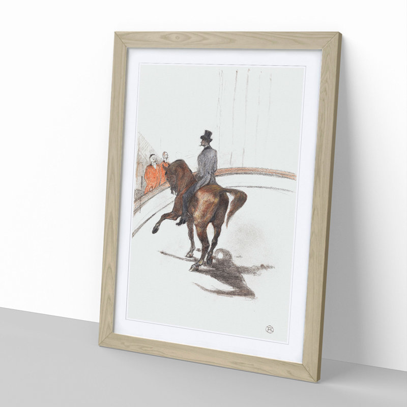 At the Circus by Henri de Toulouse-Lautrec - Picture Frame Painting, Oak, 90cm H x 65cm W x 2cm D