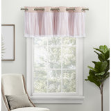 Catarina Solid Colour Linen Tailored 52'' W Window Valance