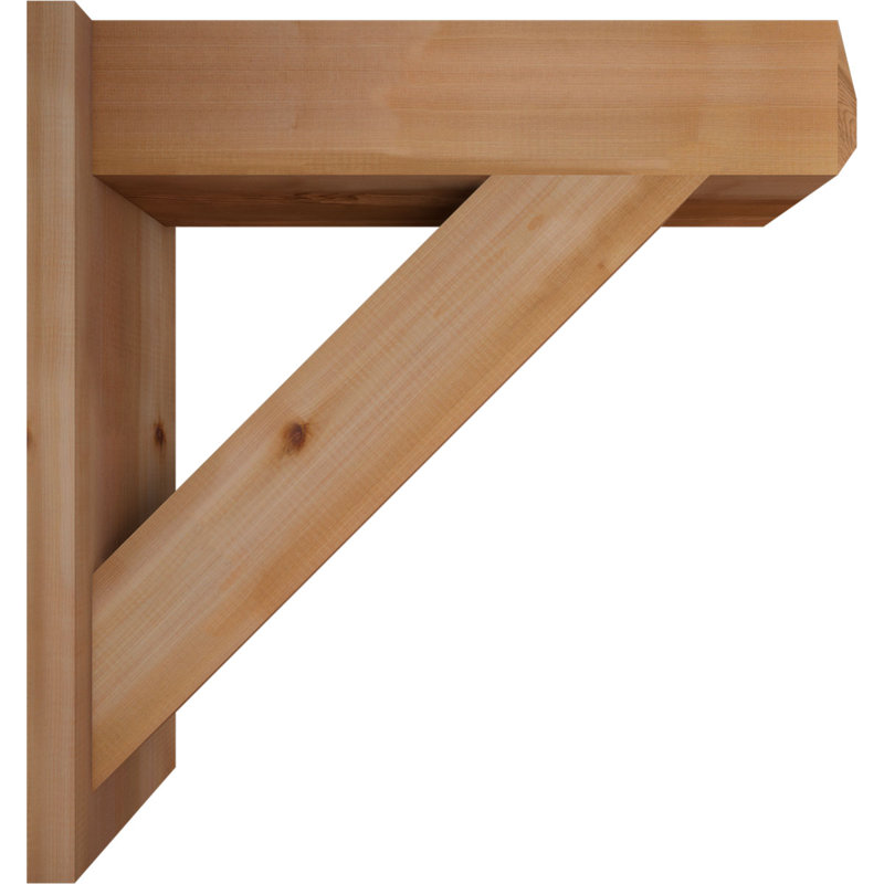 Artisan traditionnel en bois rustique, P 30 po x H 30 po, Cèdre rouge occidental l 7 1/2 po (lisse)