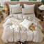 Ensemble de housse de couette en vichy Moomee 100% coton délavé-115836937-115836942