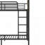 Lit superposé quadruple pour 4 enfants, structure de lit superposé simple en métal robuste, lit superposé triple amovible, peut être divisé en 3 lits simples, noir