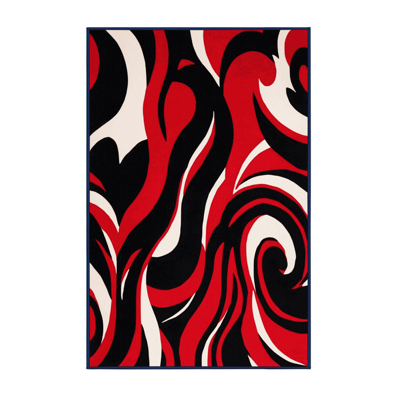 Cerise Tide Rug, Rectangle 4' x 6'