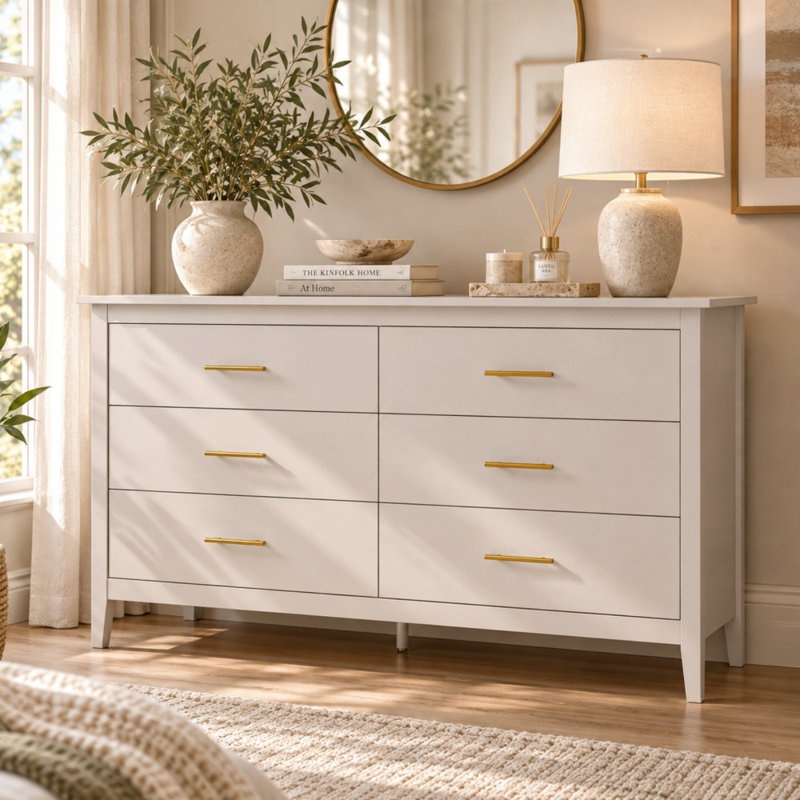 142.5 cm W Chest of 6 Drawers