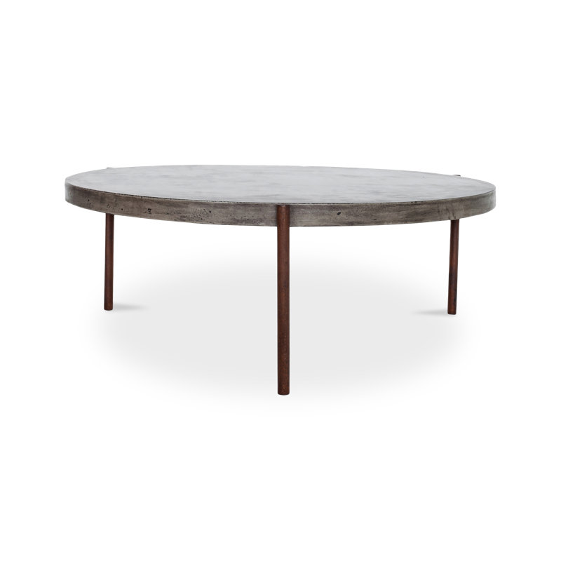 Ebbe 3 Legs Coffee Table, Dark Gray/Rusty