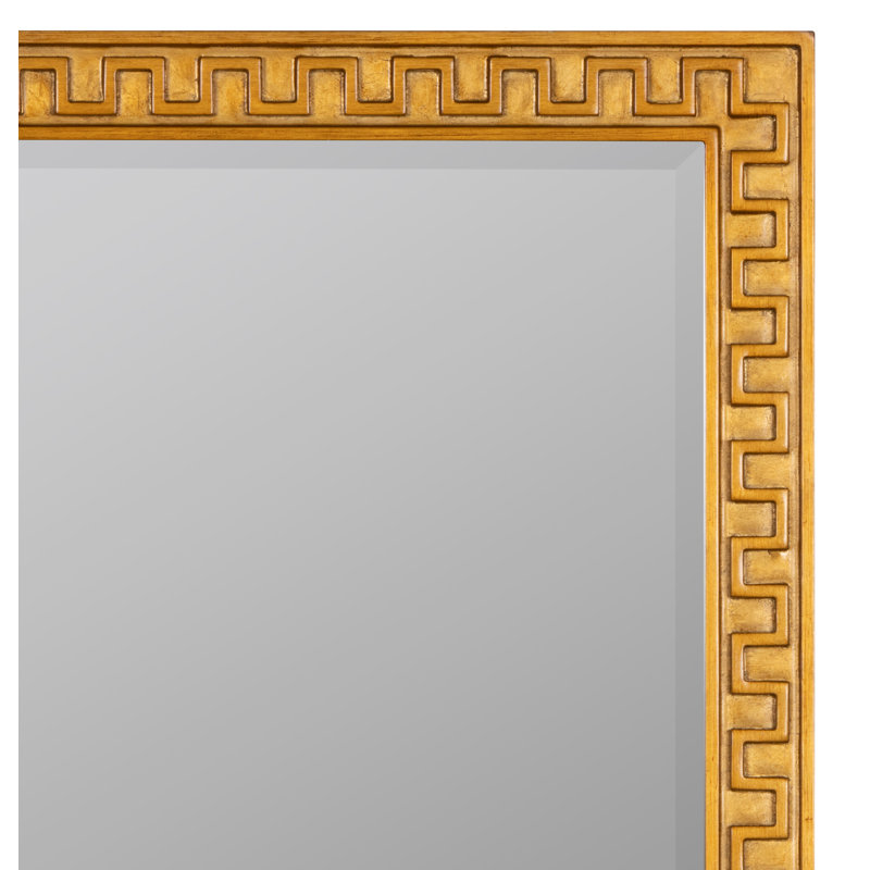 Miroir mural Greek Key par Erin Gates, Or
