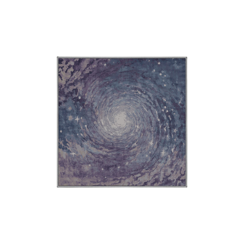 Tapis mauve soyeux et moelleux, Carré 5 pi