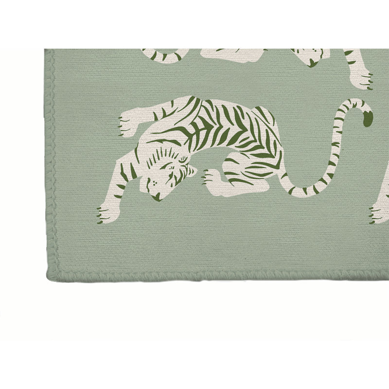 Hey Tiger Area Rug, Rectangle 5' x 7'