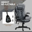 Chaises de bureau noires de 64,8 x 71,1 x 120 po avec rangement, télécommande et conception réglable