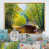 Toile avec cadre flottant or