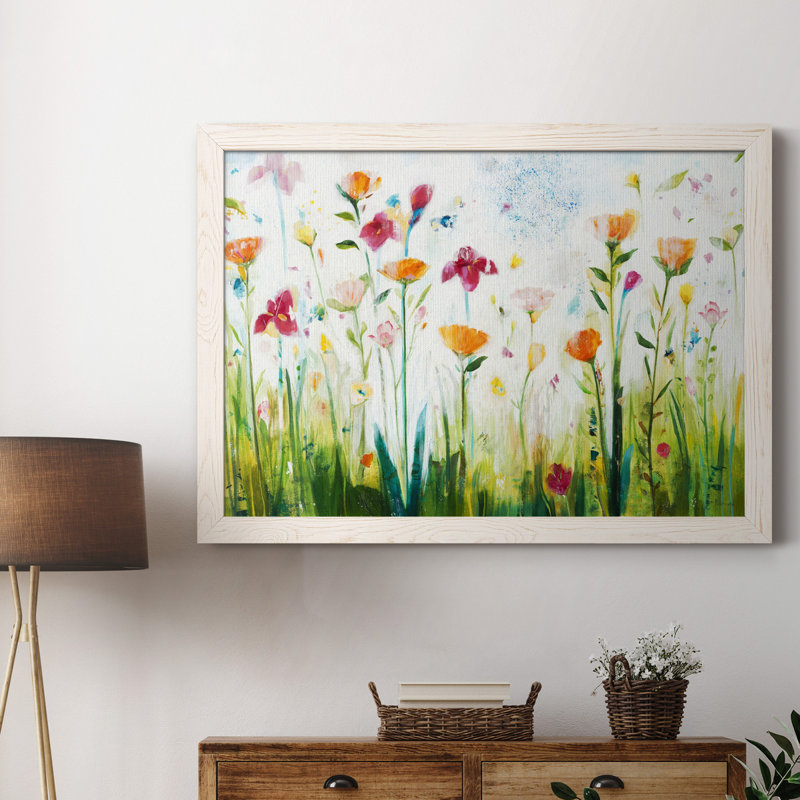 «Look for Sparrows II», reproduction d'art sur toile encadrée, Cadre blanc, H 23 po x l 32 po x P 1 po