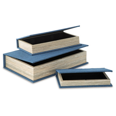 Wistrom 3 Piece Fabric Book Box Set