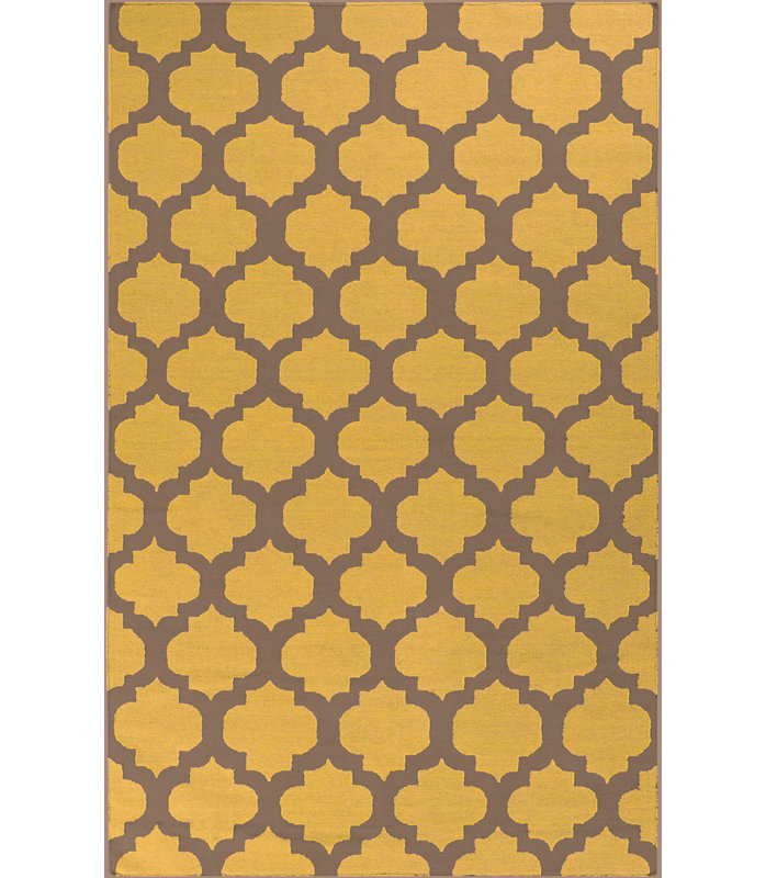 Wool Geometric Indoor Rug, 3'6" x 5'6"