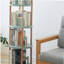 Storage Shelf, 360° Rotating Bookshelf, 4 Tier Bookcase w/ Large-Capacity Storage Space, Multifunctional Storage Rack