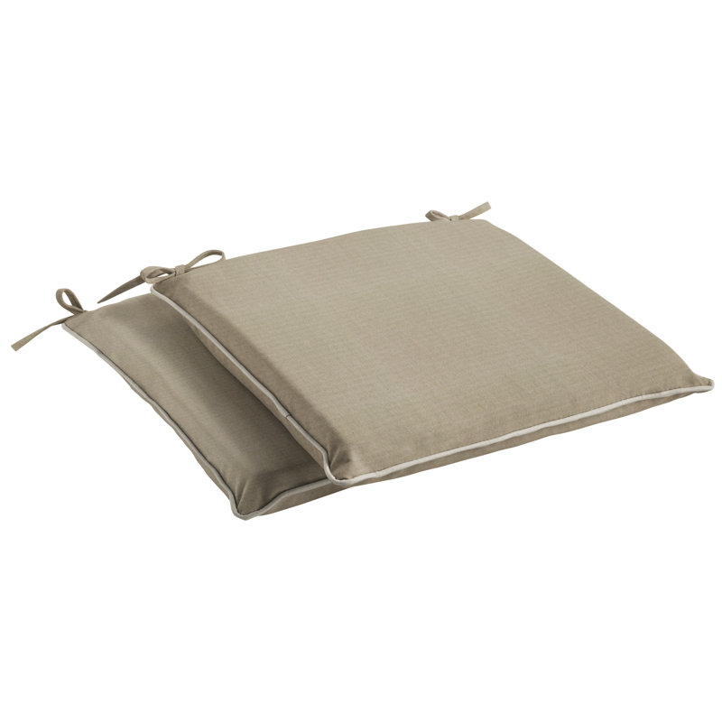 Outdoor 2'' Dining Chair Chair Pad, 19" W x 17" D, Canvas Taupe Sunbrella® Canvas