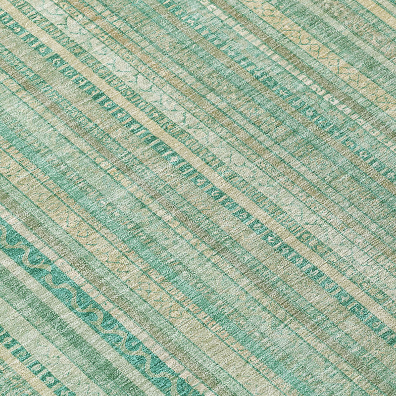 Tapis intérieur / extérieur bleu sarcelle Emberith, 8' x 10'