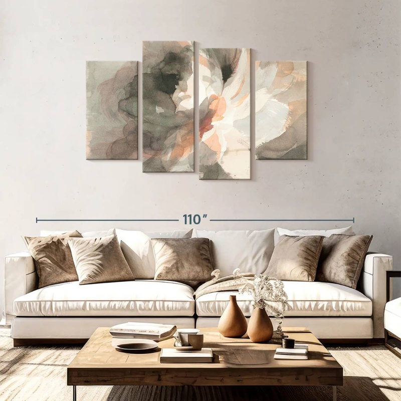 Abstract Peony I, 48" H x 75" W