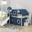 Lit mezzanine double avec tour et tente-114344373