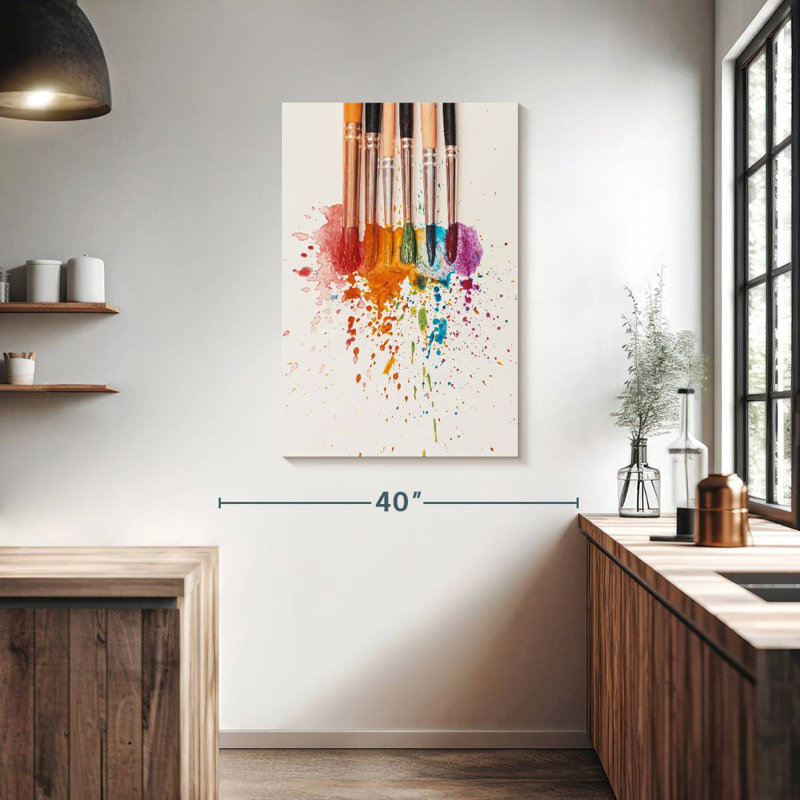 Senne Rainbow Brushes, 39" H x 26" W
