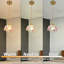 Luminaire suspendu simple en verre coloré style Tiffany