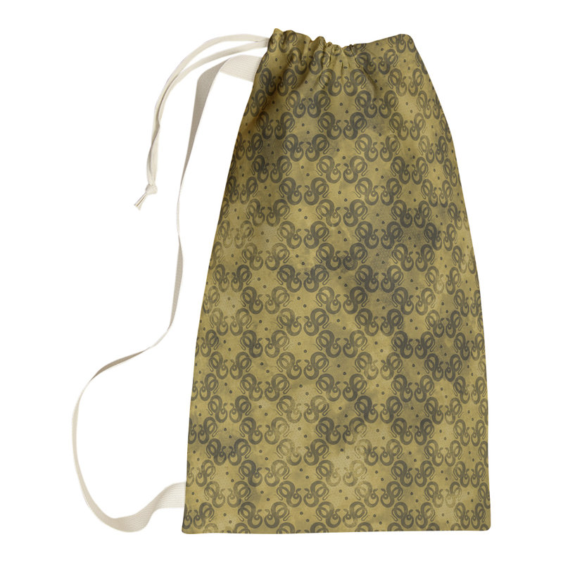 Leffel Laundry Hamper with Handles, Small ( 64" H x 20" W x 1.5" D), Yellow