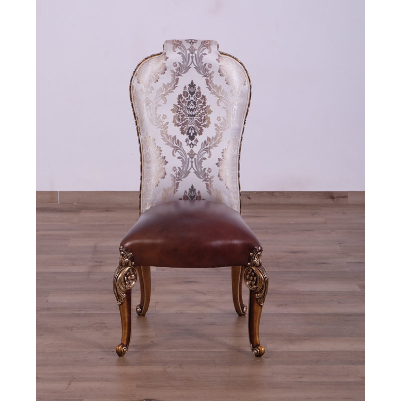 Leather Dining Chair, Parisian Bronze