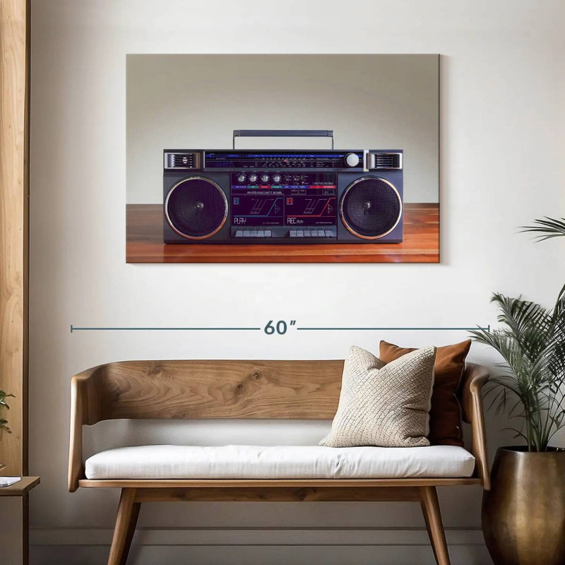 Boombox emblématique, H 30 po x l 45 po