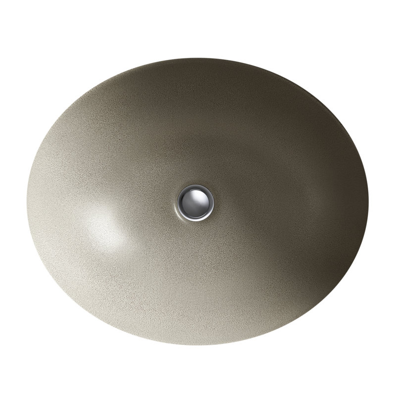 KOHLER Shagreen Caxton, ARTIST EDITIONS Oval Undermount Bathroom Sink, Oyster Pearl