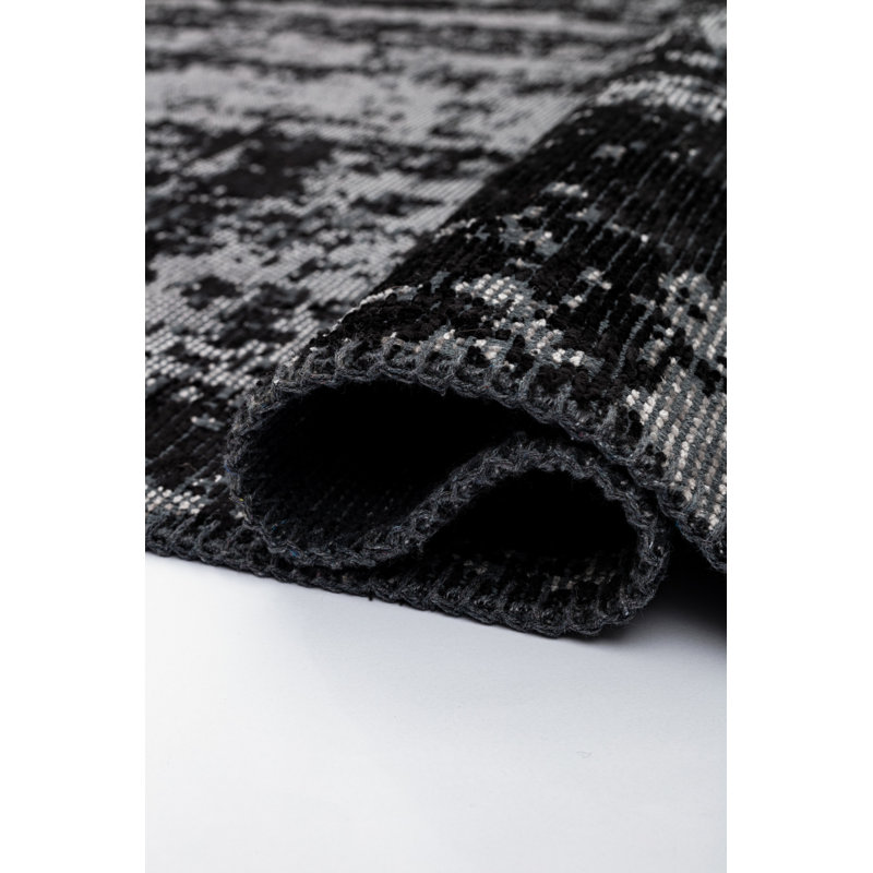 Rapture Black Gray Luxury Area Rug, Rectangle 7'10" x 11'2"