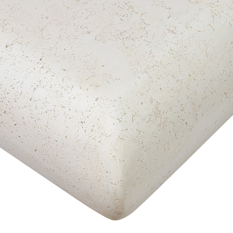 Ambra Outdoor Square Coffee Table, White Concrete