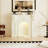 Cream White Manufactured Wood Freestanding Fireplace