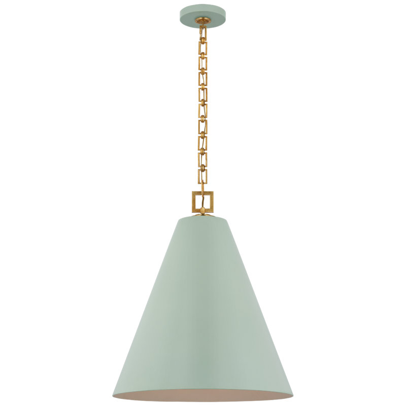 Theo 1 - Light Pendant, 26" H x 22" W x 22" D, Pale Blue, Pale Blue/Gild