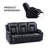 Recliner Sofa Set, Manual Reclining Chair Loveseats with Cup Holders, Chanah Bonded Leather Recliner Sofa Home Theater Seating Suitable for Living Room Furniture-1441863266