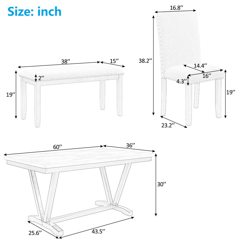 Trestle Dining Set