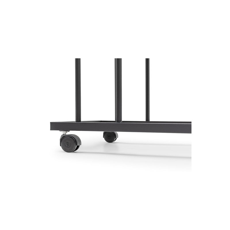Table d'appoint Modern Modern, finition noire et chêne, 19,7 po x 19,7 po x 13,8 po | 100% panneau de particules enduit de mélamine, structure en métal avec une épaisseur de 0,04 po | Assemblé, élégant et fonctionnel pour le salon ou le bureau