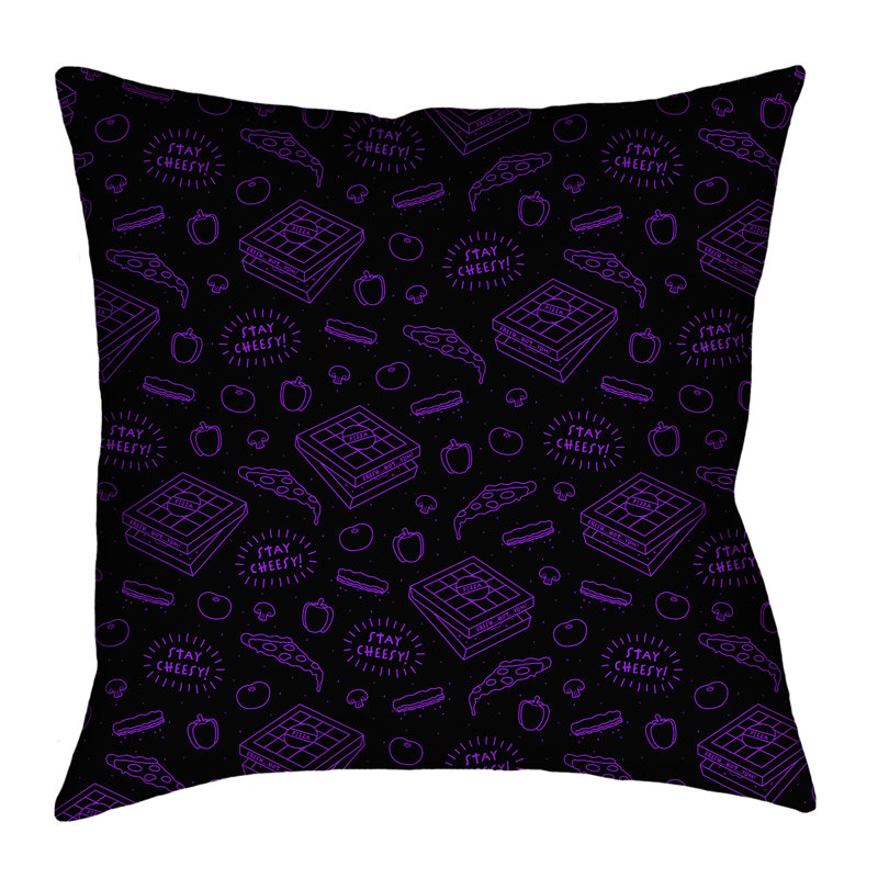 Coussin Katelyn Elizabeth, 20 po x 20 po, Noir / Mauve