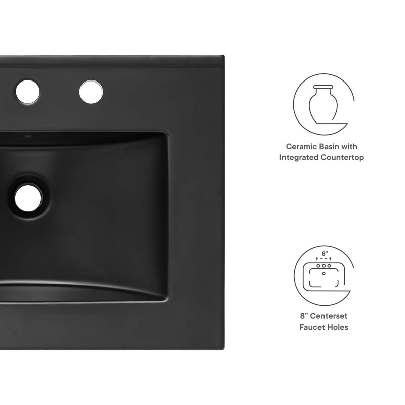 Lavabo de salle de bain Cayman 24 "par Modway