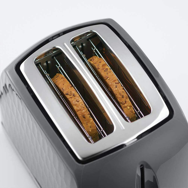 Russell Hobbs Honeycomb 2 Slice Toaster, Grey