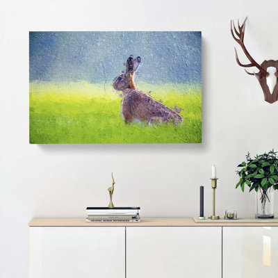 Lone Hare - Wrapped Canvas