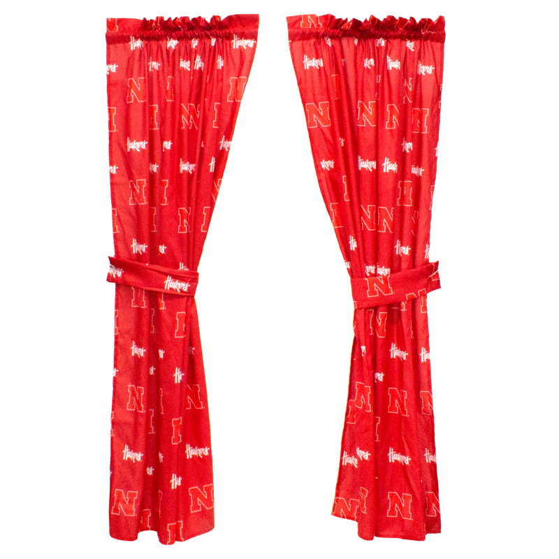 NCAA Semi Sheer Curtain Pair, 42" W x 63" L