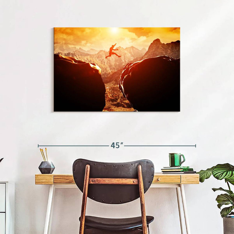 Sireci Extreme Cliff Jumping, 24" H x 36" W