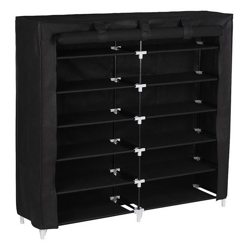 Armoire de rangement pour chaussures 36 paires, Noir