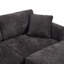 Canapé modulaire moderne en L en chenille avec double USB, rangement pour repose-pieds et poches latérales, 4 places, noir-525834373
