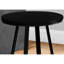 Table d'appoint moderne avec base en métal noir pour le salon et la salle familiale