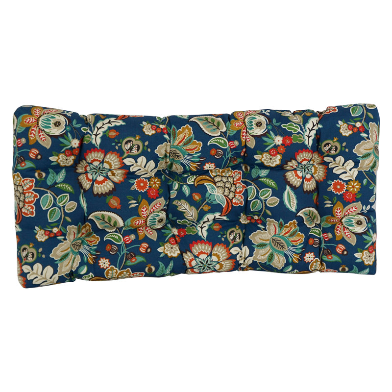Outdoor 5'' Loveseat Seat Cushion, Navy