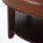 Jadaya Faux Leather and Rubberwood Round Ottoman with Open Shelf-1356082558